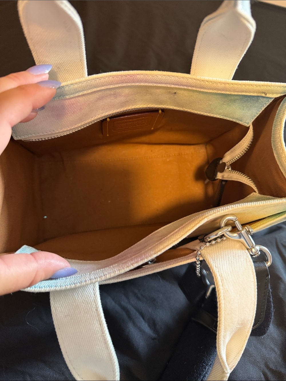 Cargo Tote Bag 26 With Rainbow Tie Dye Print - Picture 10 of 12